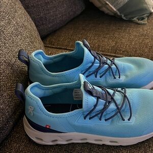 On Running Kids Sneakers in Sky Blue and Dark Blue